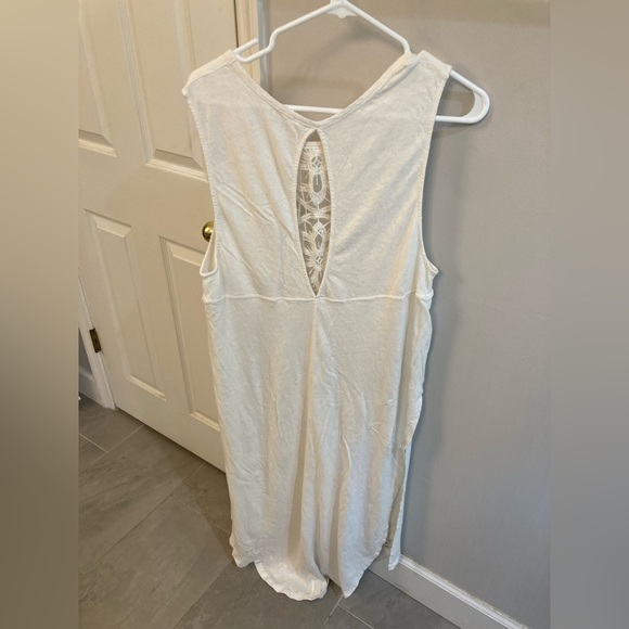 FREE PEOPLE white crochet sleeveless boho top Size Large - Picture 5 of 6